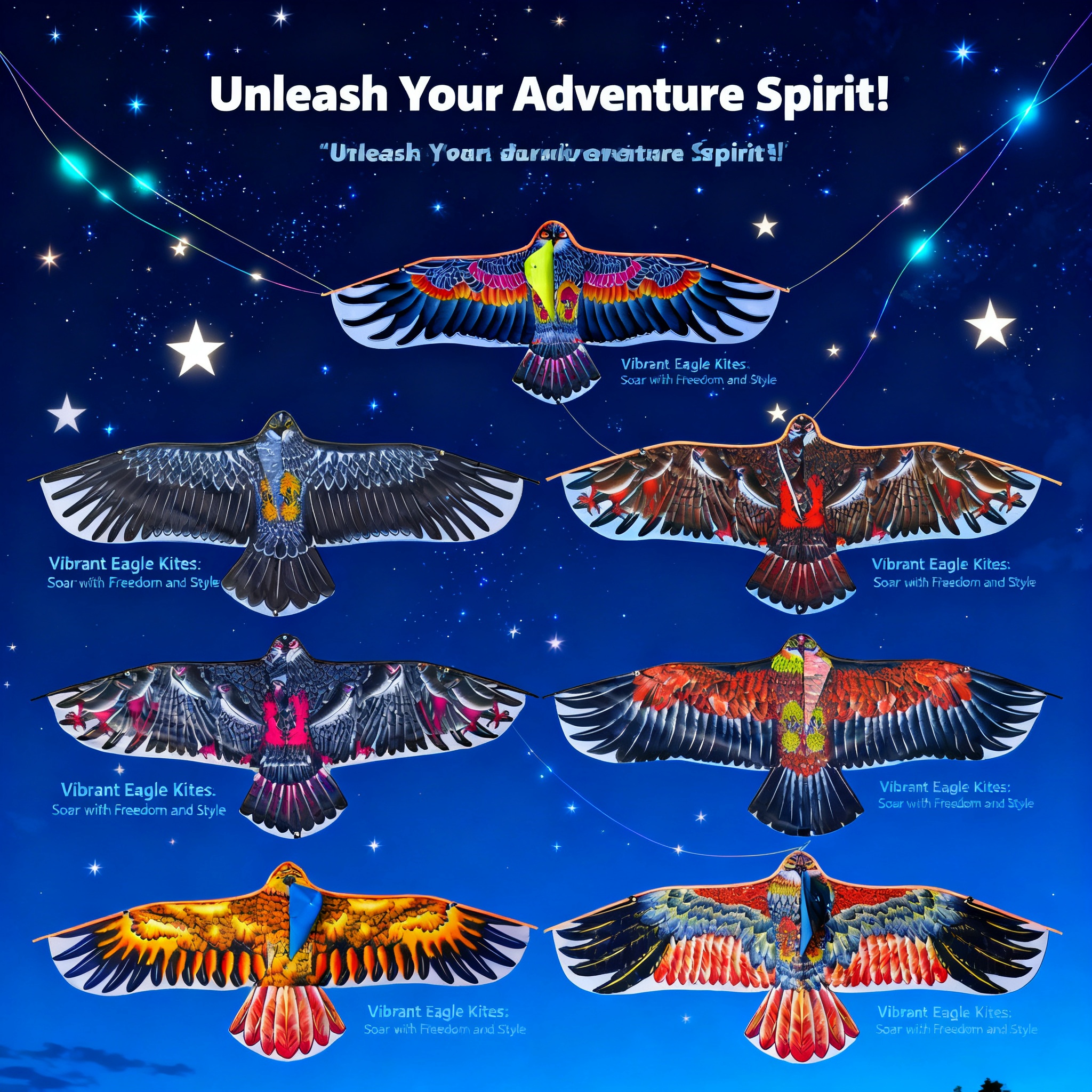 Outdoor Sports Accessories - 1.1m Eagle Kite With 30m Kite