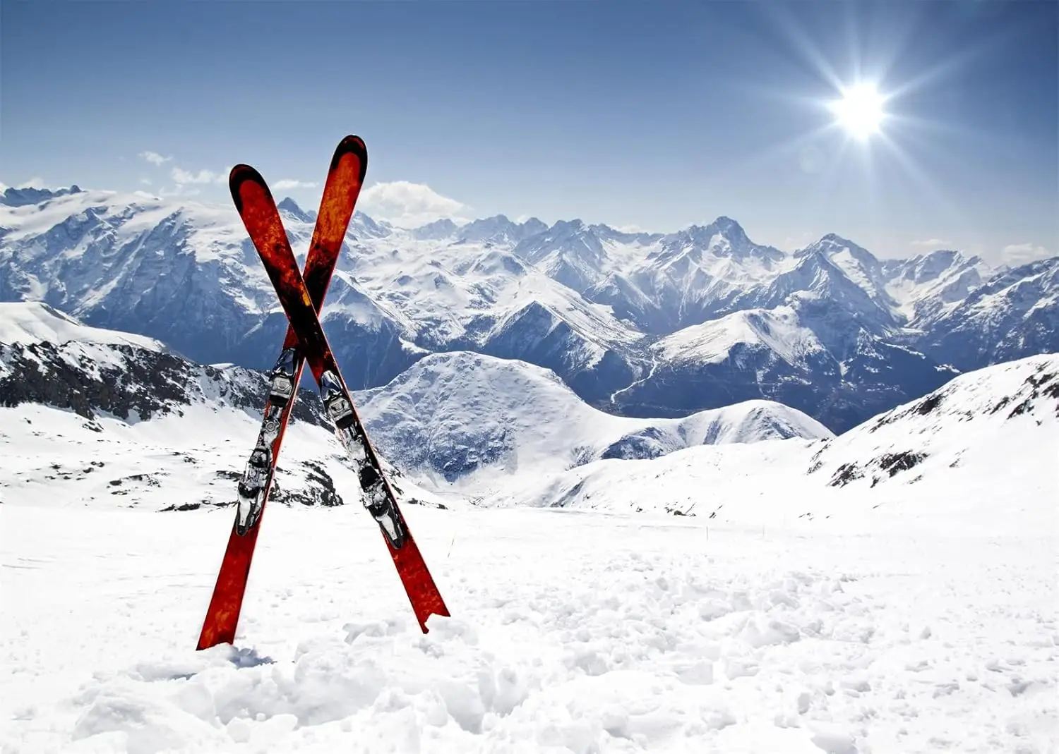 Alps White Snow Mountain Summi - Outdoor Sport Background ulasan dan harga