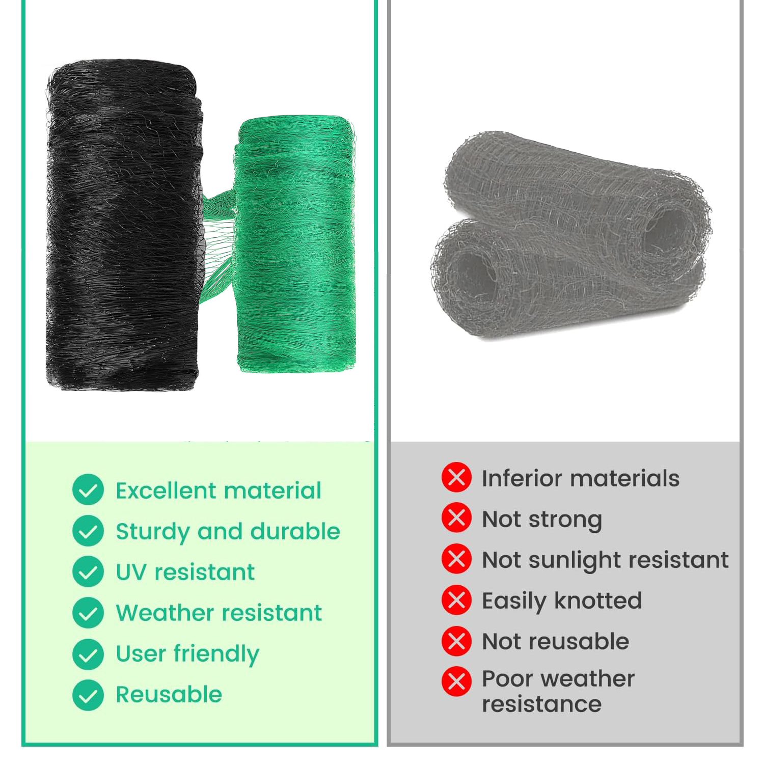 1pcs Garden bird net Green/bla - Outdoor Sports Net ulasan dan harga