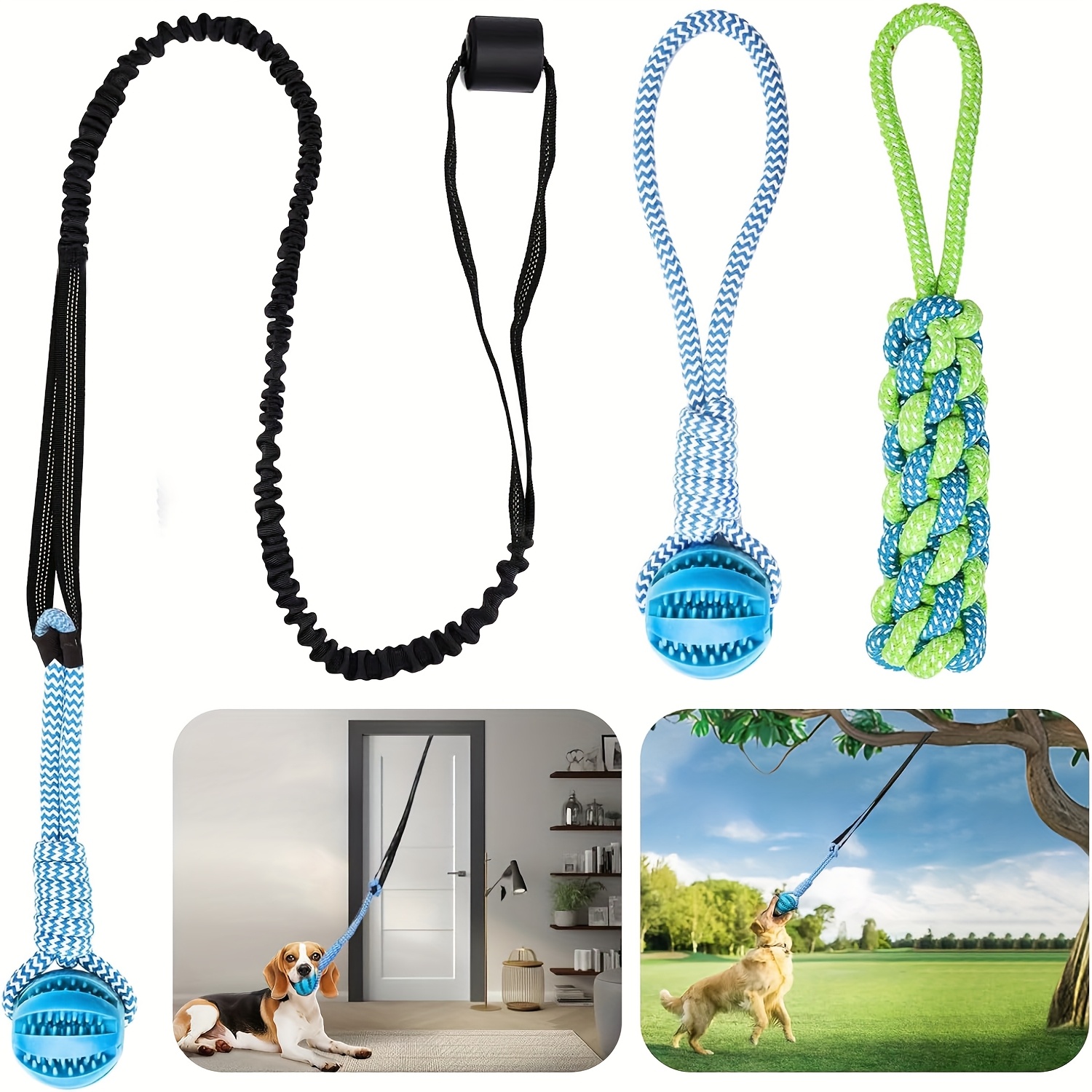 Dog Bungee Toy, Interactive Do - Headcollar Rope Set ulasan dan harga