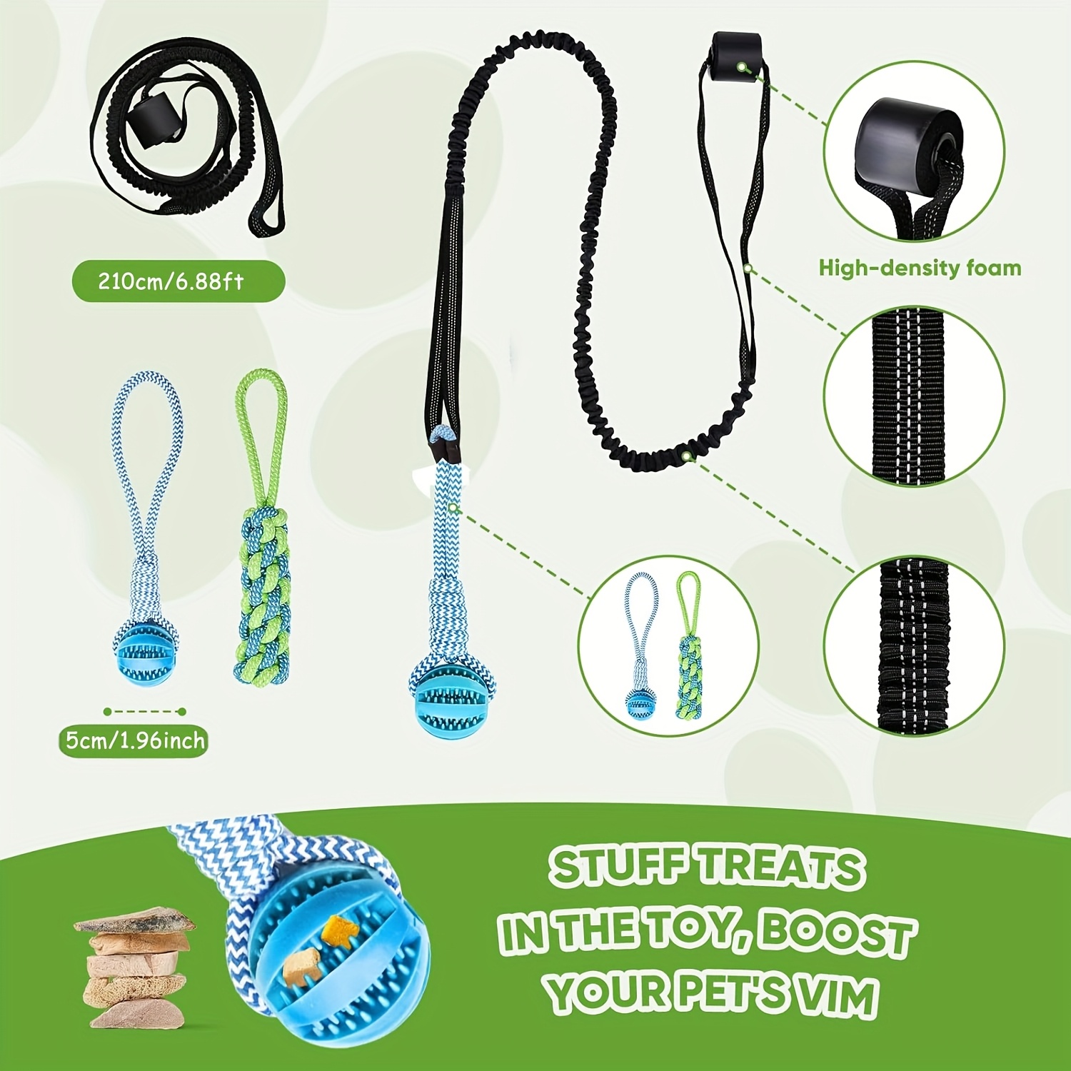 Dog Bungee Toy, Interactive Do - Headcollar Rope Set ulasan dan harga