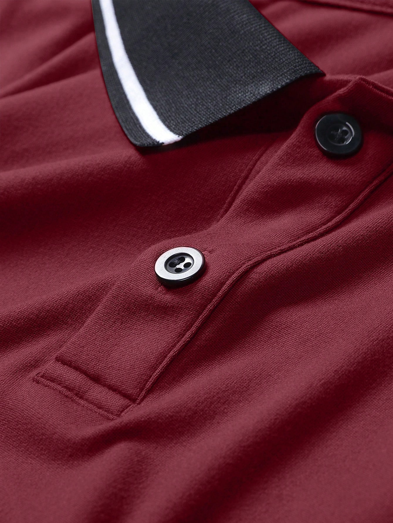 Men's Burgundy Long Sleeve Pol - Polo Shirt Equestrian ulasan dan harga