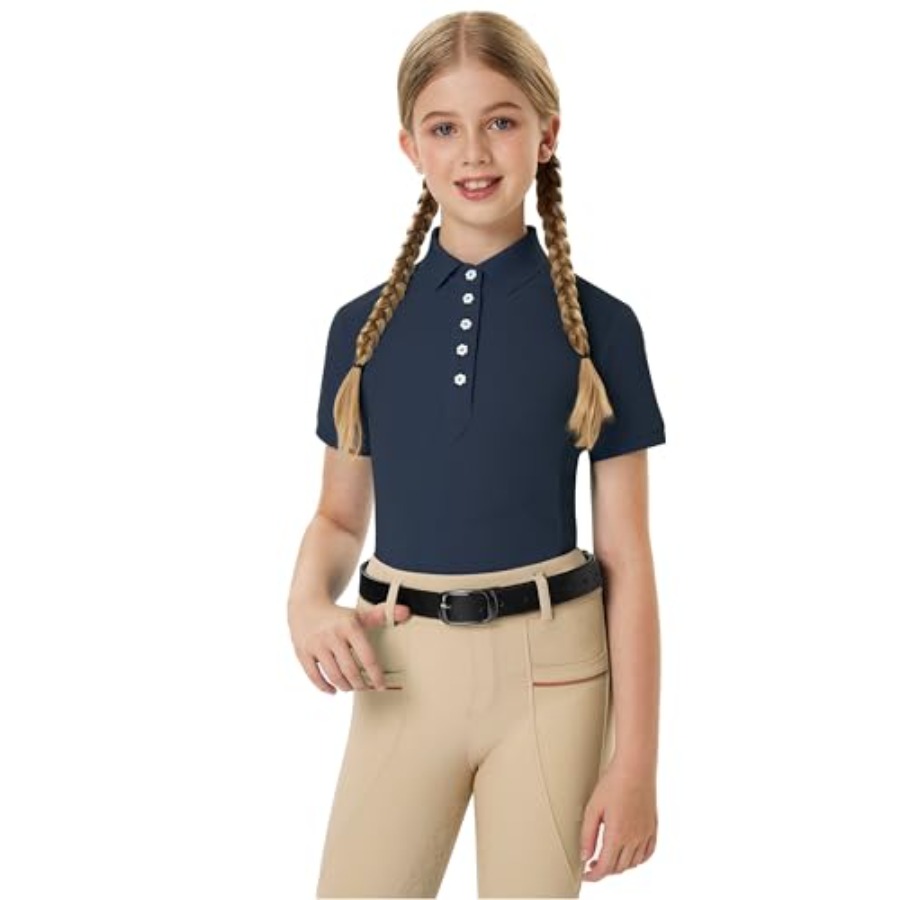 Girls Equestrian Shirt Short S - Polo Shirt Equestrian ulasan dan harga