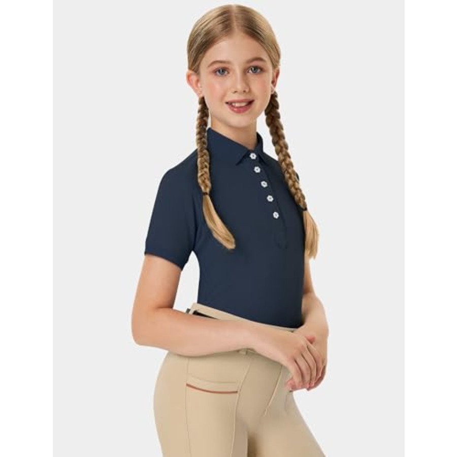 Girls Equestrian Shirt Short S - Polo Shirt Equestrian ulasan dan harga