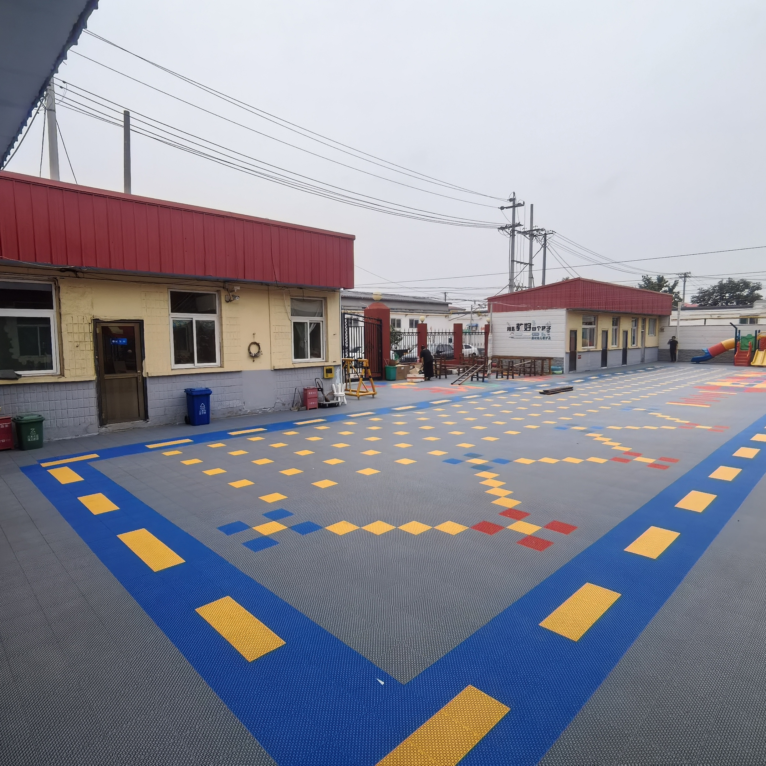 PP Plastic Custom Logo Outdoor - Outdoor Sport Court Tiles ulasan dan harga