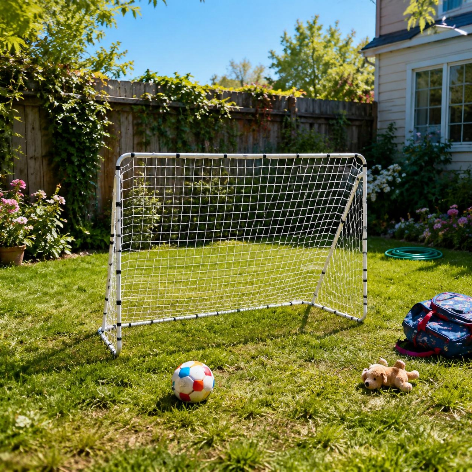 Steel Soccer Goal Indoor Outdo - Outdoor Sports Net ulasan dan harga