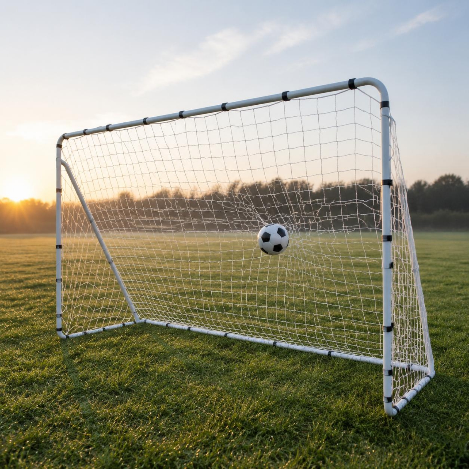 Steel Soccer Goal Indoor Outdo - Outdoor Sports Net ulasan dan harga