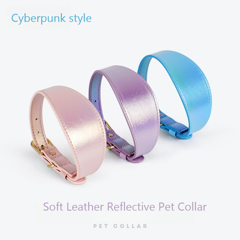 REFLECTIVE LEATHER DOG COLLAR  - Headcollar Rope Set ulasan dan harga