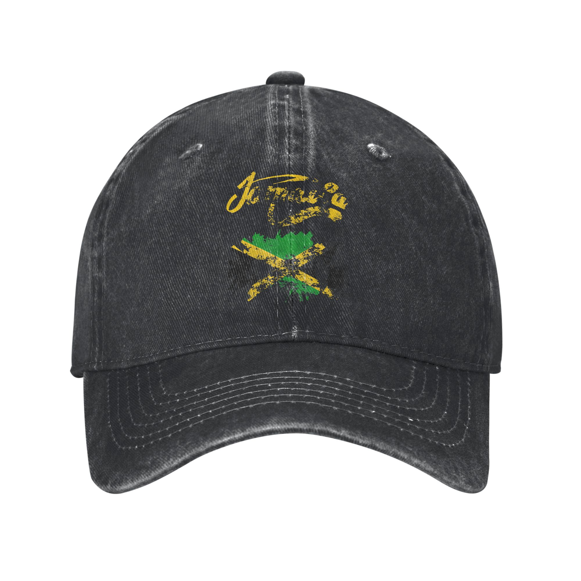 Jamaican Flag Washed Baseball  - Outdoor Sport Hat Classic ulasan dan harga