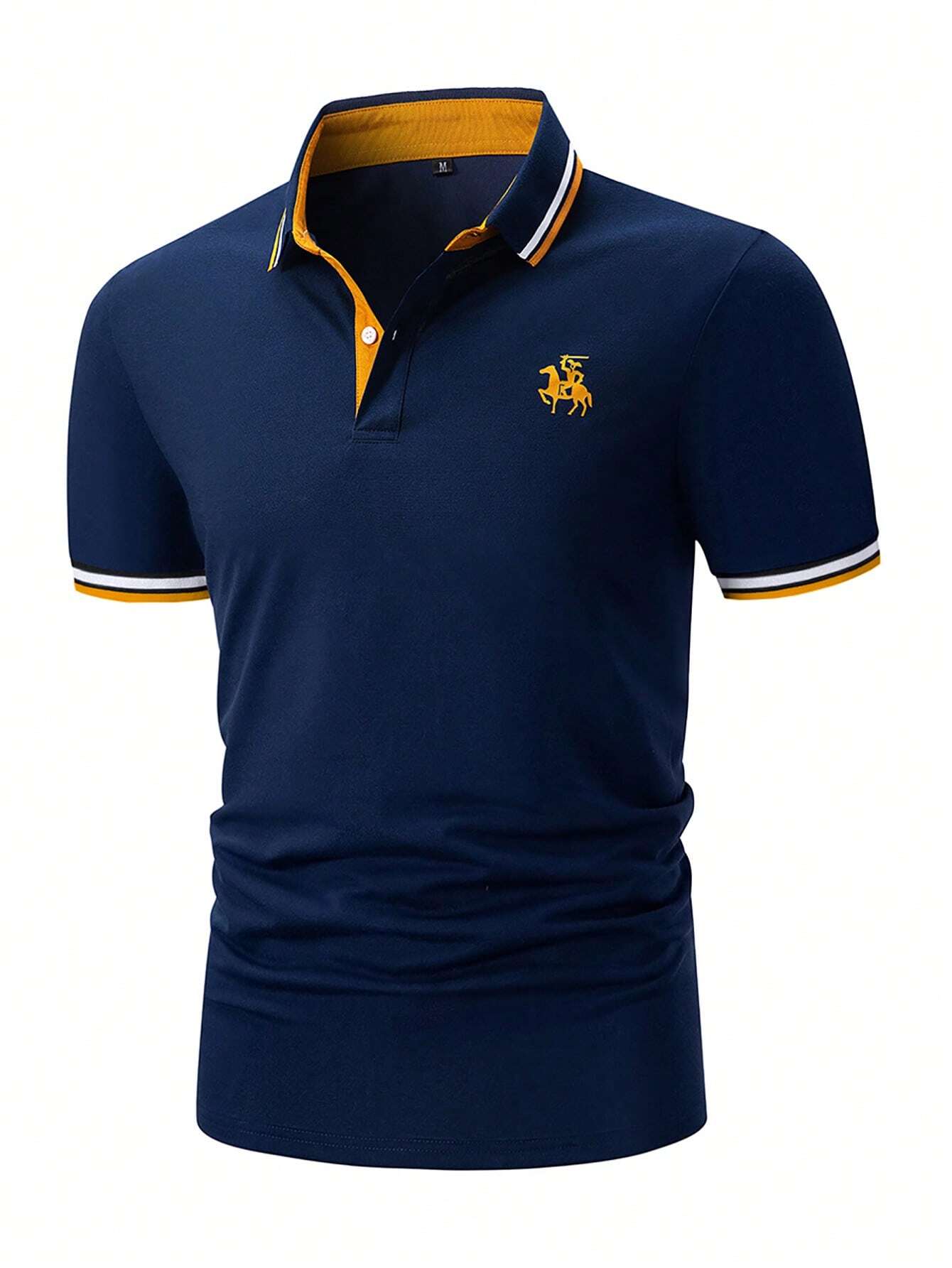 Men's Navy Blue Casual Polo Sh - Polo Shirt Equestrian ulasan dan harga