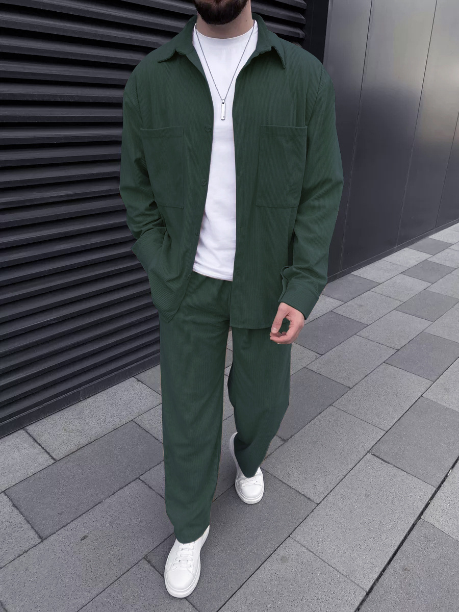 Men's corduroy two-piece outfi - Outdoor Sportswear ulasan dan harga