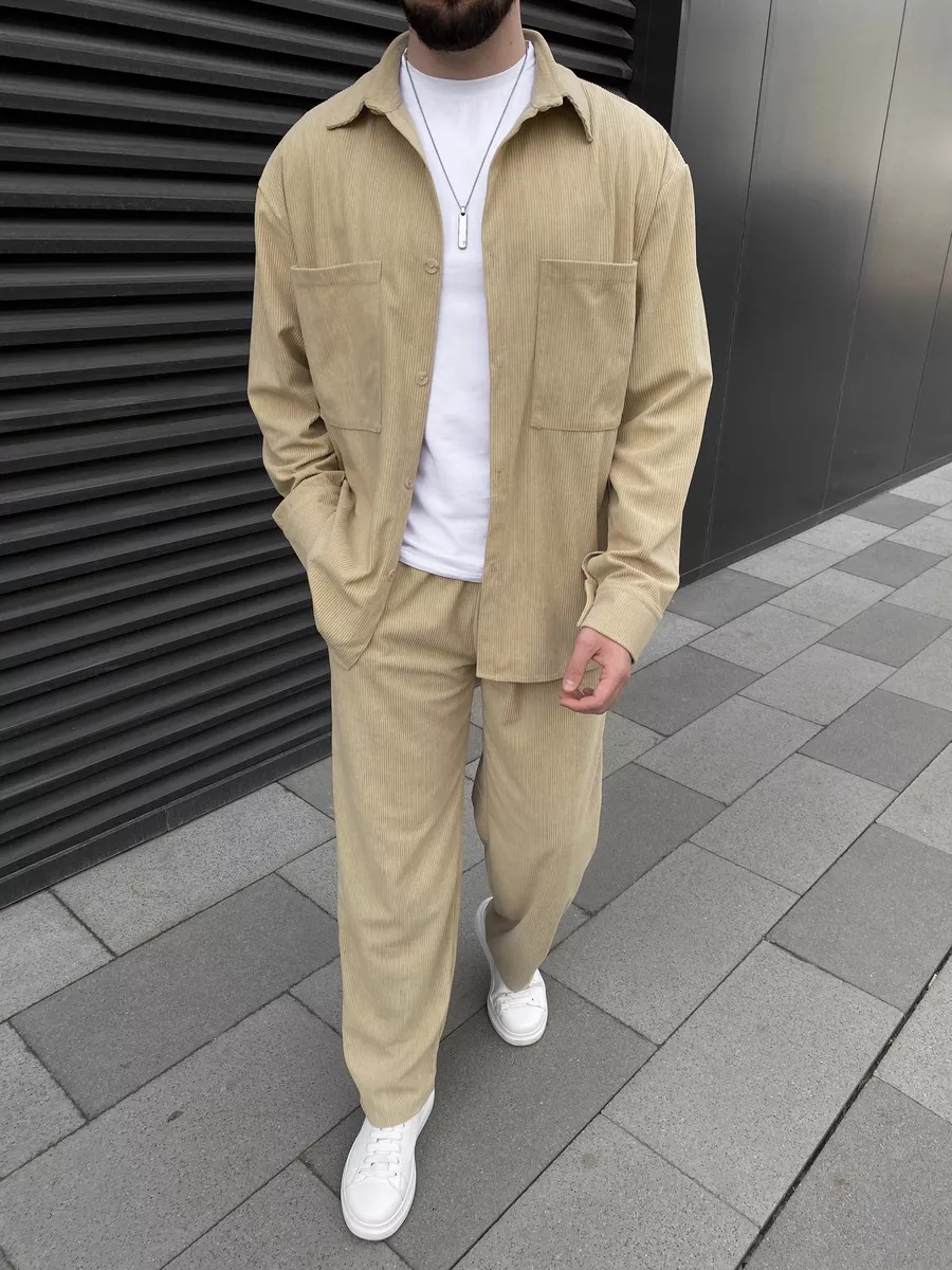 Men's corduroy two-piece outfi - Outdoor Sportswear ulasan dan harga